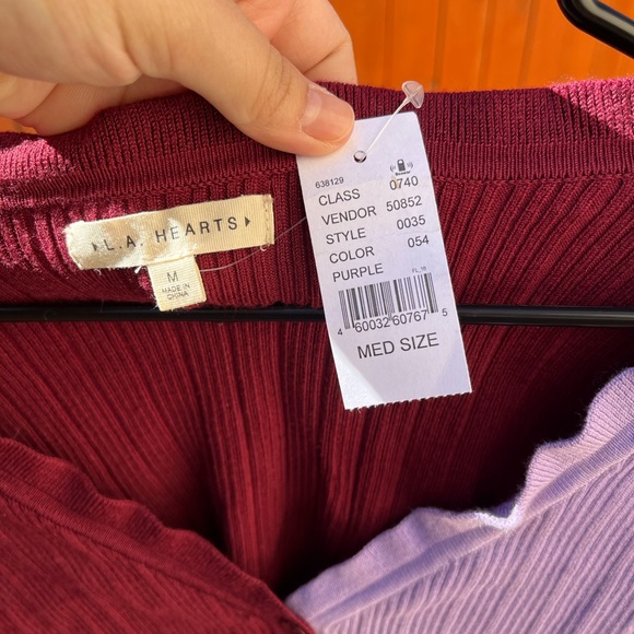 Pacsun/L.A. Hearts colorblock long sleeve crop top - Picture 3 of 5